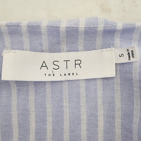 Astr The Label Blue Striped Boho Crop Top Size S - Picture 3 of 10